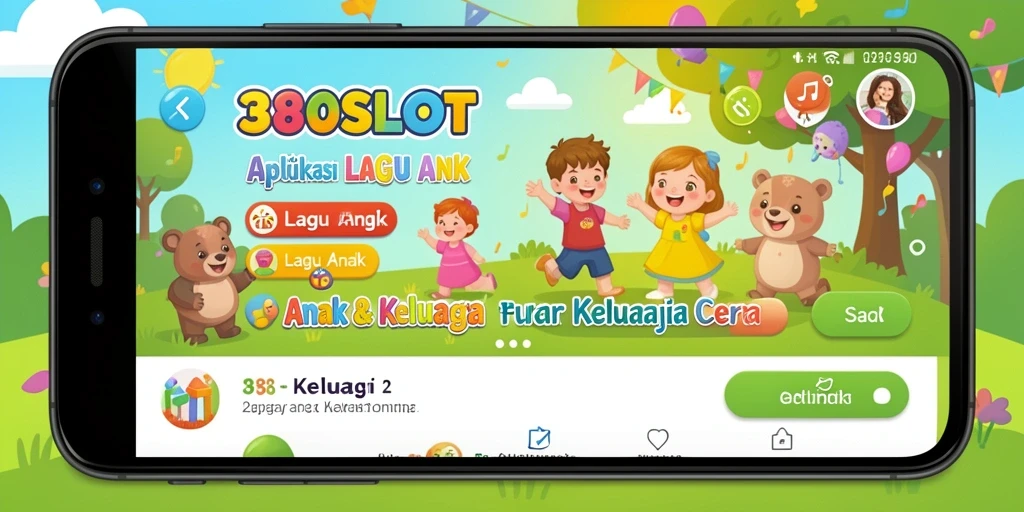 Tampilan antarmuka ceria aplikasi Lagu Anak 380SLOT.