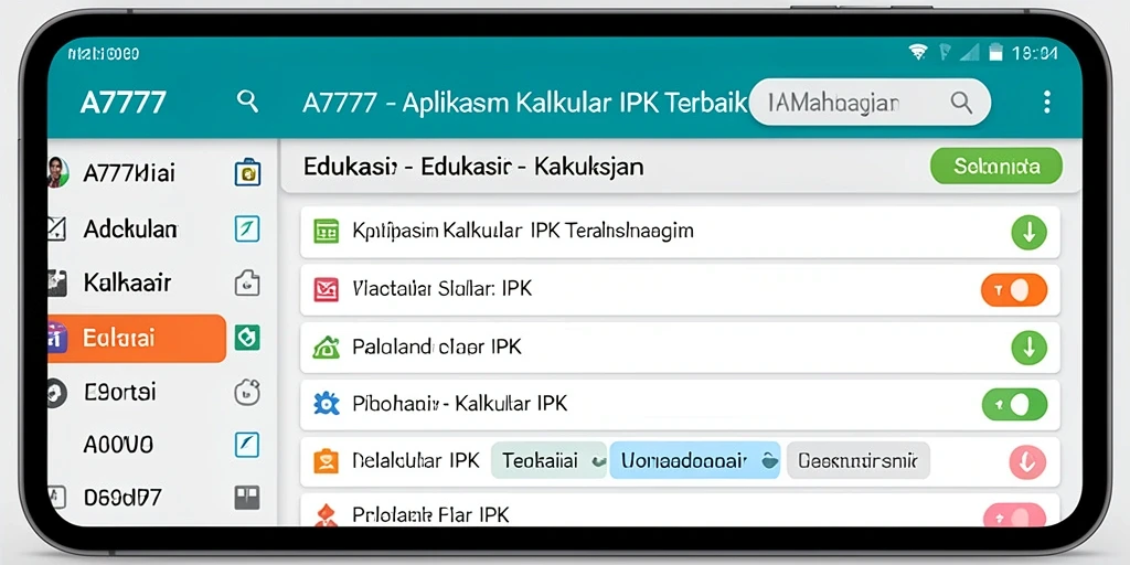 Antarmuka A7777 yang sederhana dan mudah digunakan.