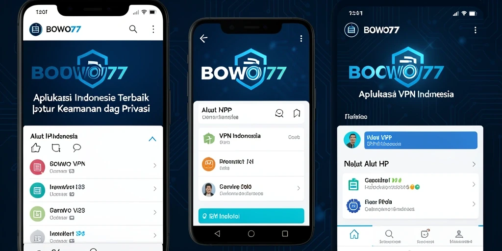 Antarmuka BOWO77 yang sederhana dan intuitif untuk pengguna VPN Indonesia.