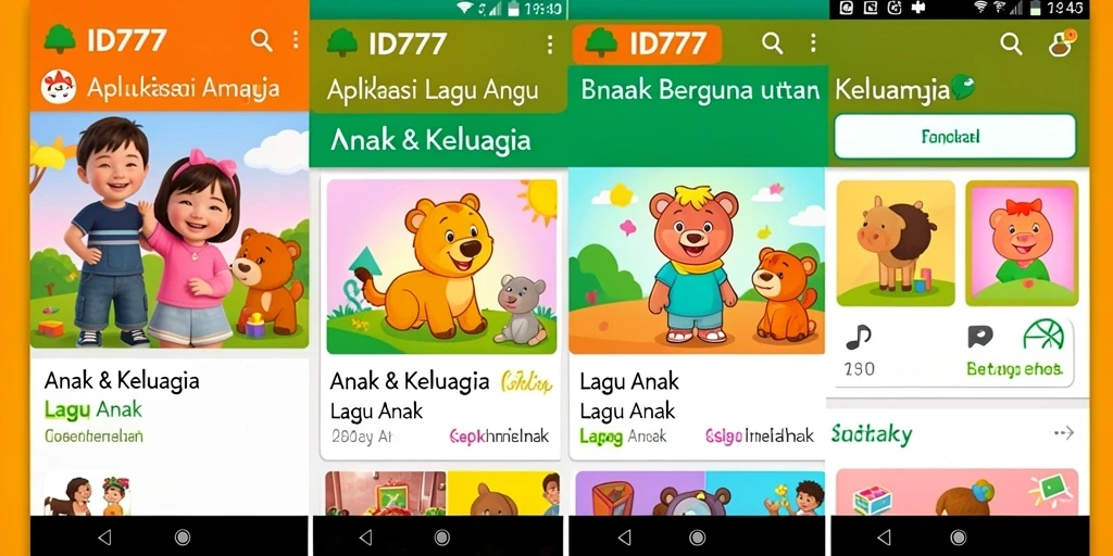Antarmuka ID777 yang menarik dan mudah dinavigasi oleh anak-anak.