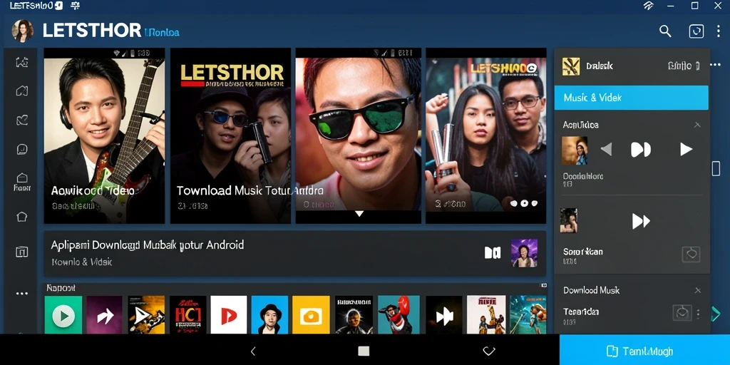 Antarmuka LETSTHOR yang sederhana untuk Download Musik yang mudah.