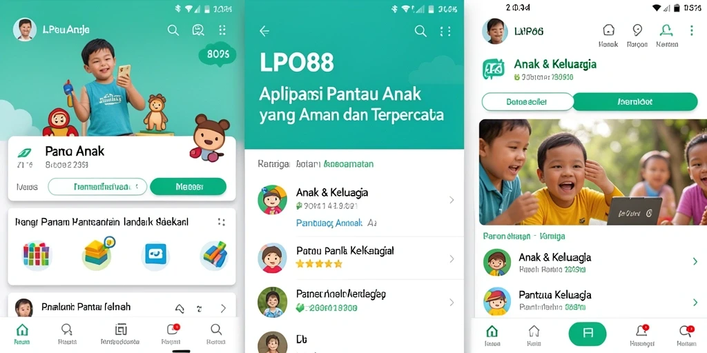 Tampilan utama antarmuka aplikasi Pantau Anak LPO88.