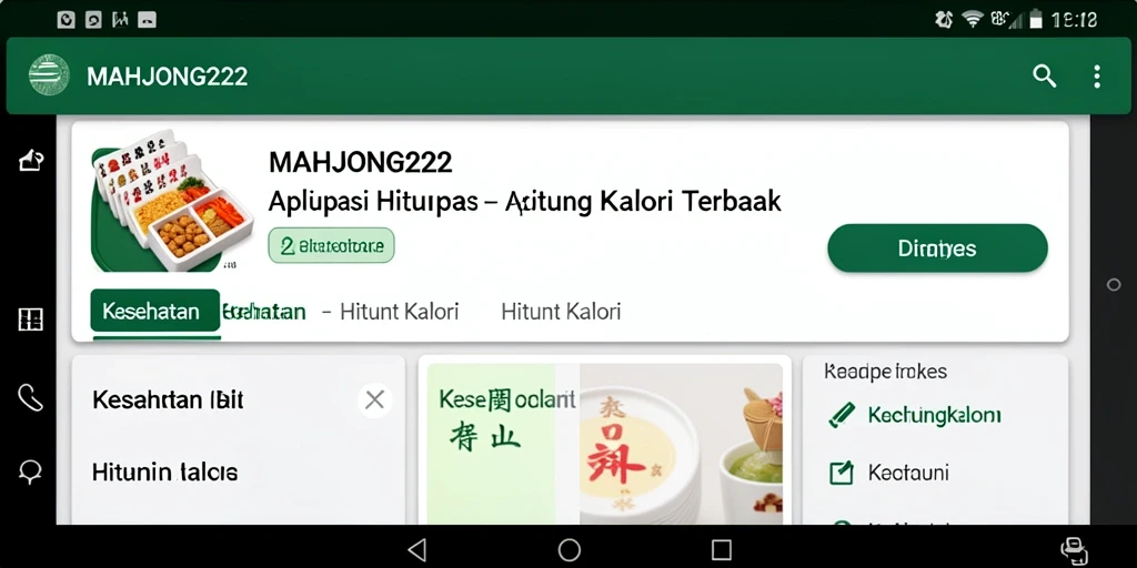 Antarmuka MAHJONG222 yang intuitif dan mudah digunakan untuk menghitung kalori.