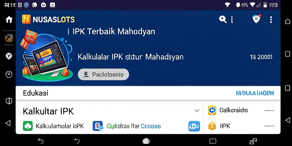 Antarmuka pengguna NUSASLOTS untuk Kalkulator IPK yang sederhana dan efektif.