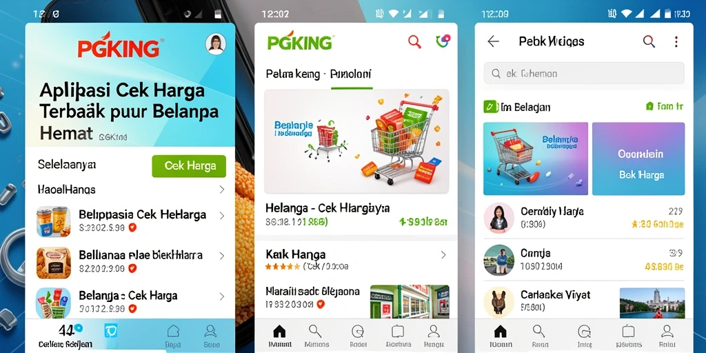 Tampilan antarmuka PGKING yang sederhana dan efektif untuk cek harga.