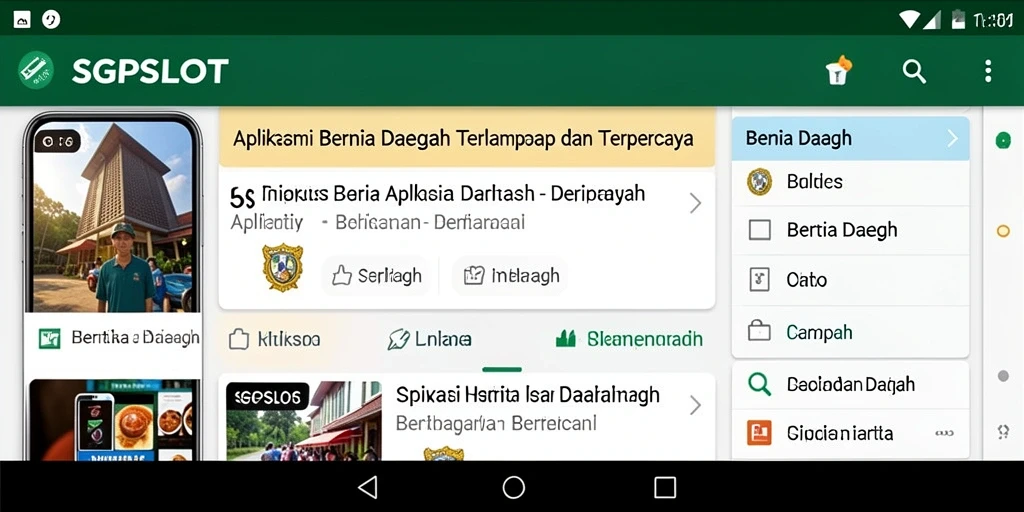 Tampilan antarmuka aplikasi SGPSLOT yang informatif dan menarik.