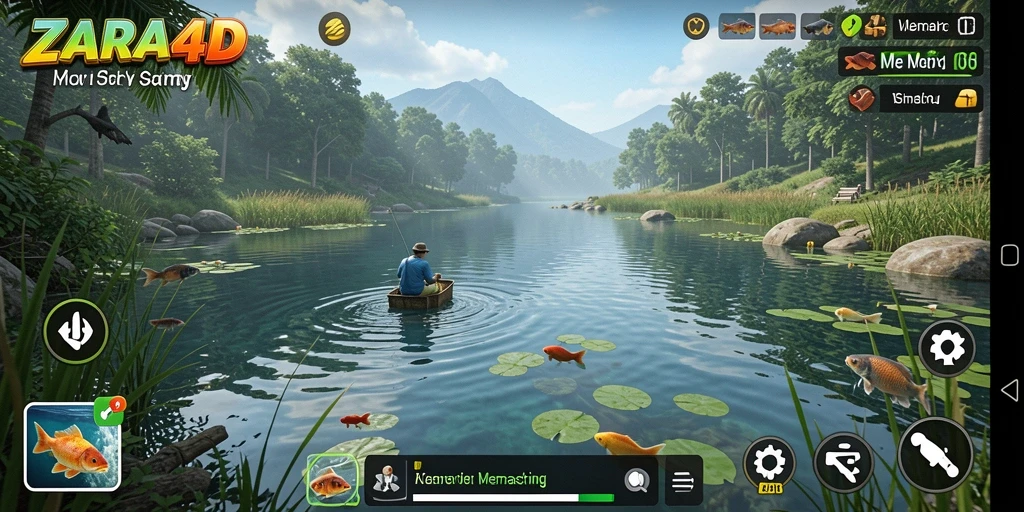 Antarmuka ZARA4D yang menarik saat menangkap ikan.