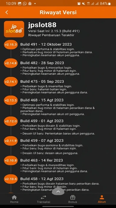 Riwayat Versi jpslot88 untuk Pengguna Android